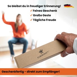 ELBERCRAFT® Pure Leather Keyring without Logo Lanyard, Lanyard Short Brown, Classic