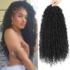 AMLUCKS 8 Packs Goddess Locs Crochet Hair Pre-Looped Boho Faux
