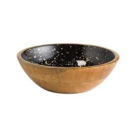 APS 1053 Mango Wood Bowl with Epoxy Resin Coating Inside, Diameter 24 cm, 1.1 Litres, Fruit Bowl, Salad Bowl