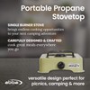 ABBA 12" Single Burner Propane Camping Stove - With Enamel