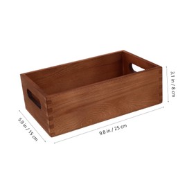 Ciieeo Wood Crate Storage Box Office Organizer Box Multi-functional Storage Solution