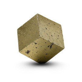 Natural Pyrite Cube from Peru | High-Energy Hand-Polished Crystal for Home & Office Decor, Mineral Collection & Gifts – Stunning Golden Shine (11 to 12 Ounces)