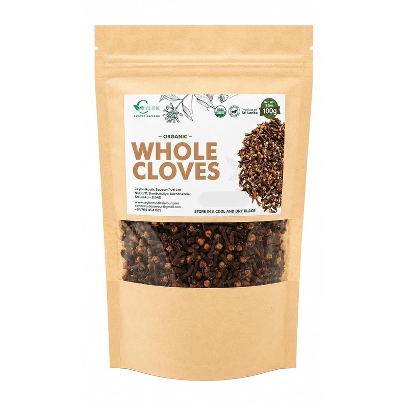 Ceylon Rustic Savour Organic Whole Cloves 3.5 oz – USDA