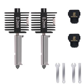 2PCS A1 Mini Upgrade Hotend Kit, 3D Printer Print Head Hot End Heating Block Kit with 0.2mm Hardened Steel Nozzle and Silicone Socks for Bambu Lab A1/A1 Mini