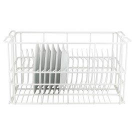 10 Strawberry Street 20-Compartment Dinner Plate Rack, Holds 10"-11" Dinner Plates, White
