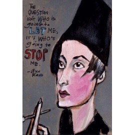 Ayn Rand Poster With Quote Póster New UV Giclée Print 12 x 18 Inch Reproduction