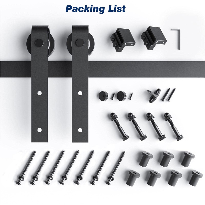 EaseLife 9 FT Sliding Barn Door Hardware Track Kit,Basic J