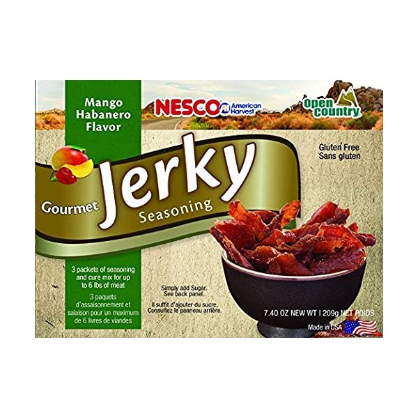 Nesco BJJ-6, Gourmet Jerky Seasoning, Mango Habanero Flavor, 3Count