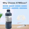 AYMSous Black Ink Refill Ink Kit Dye Ink 500ml Compatible