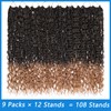 ZRQ 9 Packs Senegalese Twist Crochet Hair 24 Inch Black