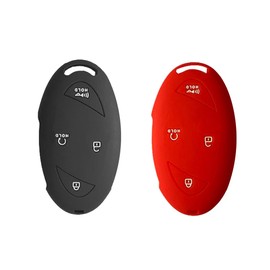 KULCSOK Fob Cover fit for Hyundai Kona Ioniq 6 Sonata Santa Fe Elantra Hybrid Grandeur GN7 2024 2023 Case Silicone Key Holder Protector 5/7 Buttons (Black+Red)