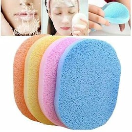 AKADO Multipurpose Dry and Wet Make up Soft Cosmetic Eye Face Smooth Powder Puff Sponge (Round-5 Pcs)