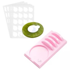 DANYBELLA MODA Y BELLEZA Piedra Jade+ 200 Piezas Etiquetas+ Paleta Para Pestañas Mink