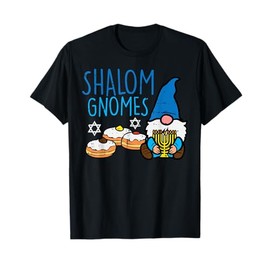 Hanukkah Shalom Gnomes Funny Chanukah Jewish Men Women Kids T-Shirt