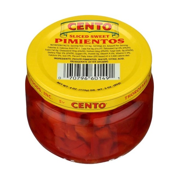 Cento Pimento Sliced 4 OZ Pack Of 12