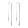 S925 Sterling Silver Lightning Bolt Threader Drop Earrings for Women