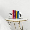 Black Metal Reading Stickman Bookends