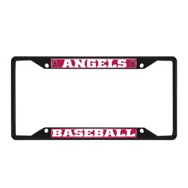 Fan Mats 31308: Los Angeles Angels Metal License Plate Frame Black Finish