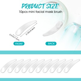 Pack of 10 Scoop for Cream Spatula, Spatula Cosmetic Make Up Curved Spatula Mini Cosmetic Spatula Cosmetic Spatula Small Cosmetic Mask Scoop Cream Spatula Mixing Spatula Cosmetics for Mask Washing Gel