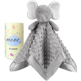 MOVEPAI Elephant Baby Security Blanket Loveys for Babies Boys Girls