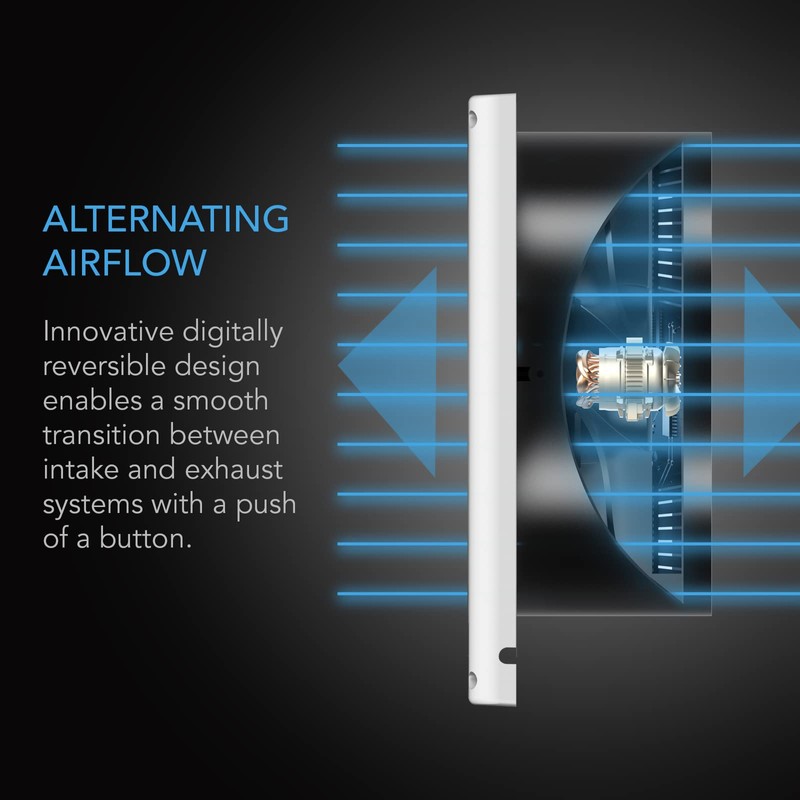 AC Infinity Room to Room Fan 8”, Two-Way Reversible Airflow