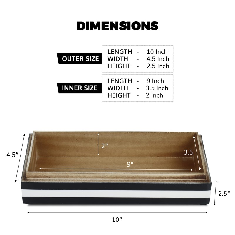 Handicrafts Home Concentrics Keepsake Decorative Storage Black & White Jewelry