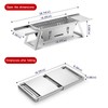 Portable Charcoal Grill, 15-inch Outdoor Small Grill, Folding Stainless Steel