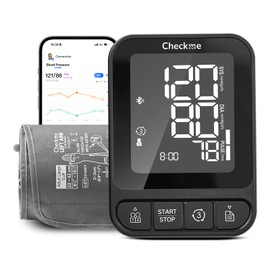 Checkme Checkme Blood Pressure Monitor for Home Use, Bluetooth Blood Pressure Machine w X3 Mesure Function, Arm Cuff 22-42cm, Large Screen w Backlit, 2 Power Mode, 2*199 Memory & Unlimited Data on APP, BP3-B