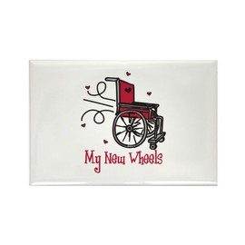 CafePress My New Wheelchair Magnets Rectangle Magnet, 2"x3" Refrigerator Magnet (10 pack)