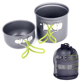 HomeCraft Camping Cookware Mess Kit Lightweight – Durable Space-Saving Construction