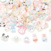 Luyoaozy 60pcs White Resin Slime Charms Cute Set for Crafts,