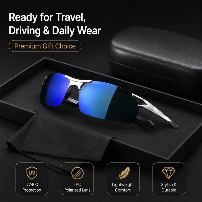 Men’s Polarized Driving Sunglasses for Outdoor Use – HD UV400