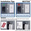 BESTTEN 5 Pack USWP6 Matte Snow White Series Decor Screwless