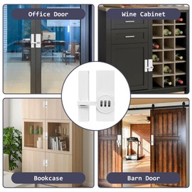 Garden Gate Lock with Code, Mechanical Deadbolt Combination, Security Smart Door Locks for Front Door/Entry/Wooden Gates (White)