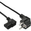 InLine® Power cable, InLine®, angeled, black, 0.5m