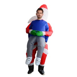 AGCOAH Inflatable Costume Blow Up Adult Mascot Costumes Clown Funny Party Christmas Cosplay （Santa Claus）