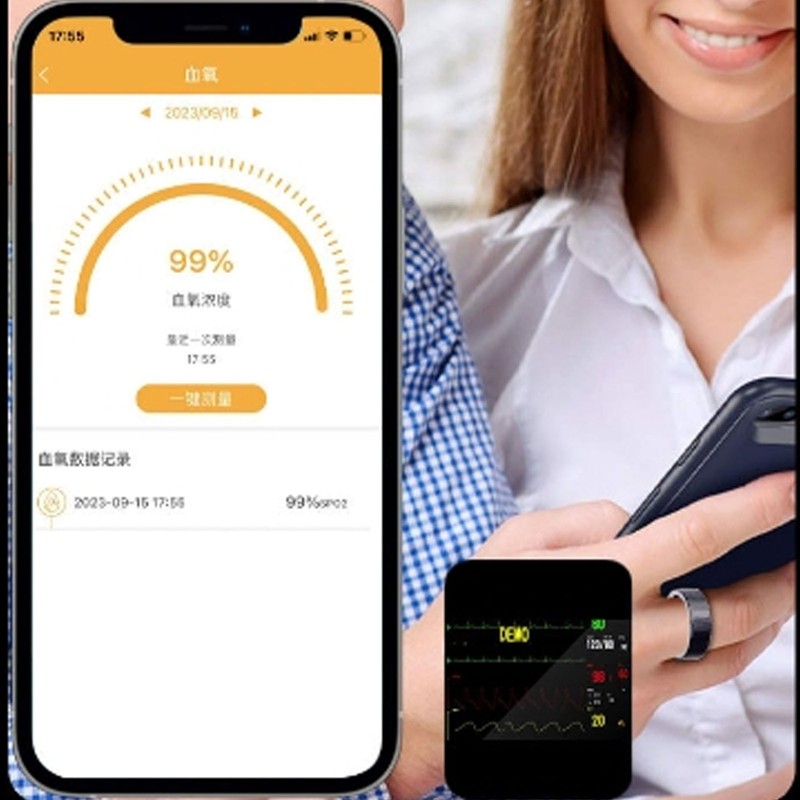 Smart Ring Health Monitor Health Fitness Detector Waterproof Smart Ring