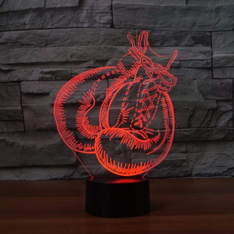 Optical Illusion 3D Boxing Gloves Night Light 16 Colors Changing