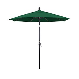 California Umbrella 7.5' Rd Pacific Trail Series Aluminum Patio Umbrella, Crank Lift, Push Button Tilt, Black Finish