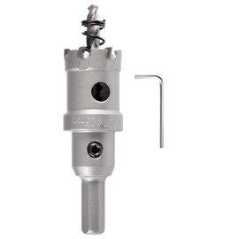 KATUR TCT Hole Saw Carbide Drill Bit 25 mm Tungsten Carbide Tipped Hole Drill High Performance Industrial Hole Drill Bit for Stainless Steel, Metal, Iron, Alloy, Copper, Wood, Plastics