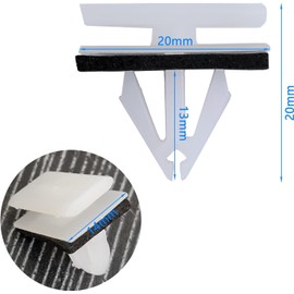 50pcs Side Skirt Sill Clips Moulding Cover Trim Clips Plastic with Sponge Seal Compatible with Edge Fiesta Kuga Mustang C520 5270438 5264089