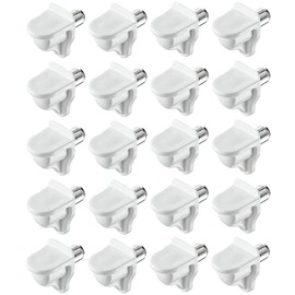 cyclingcolors 20x Shelf Support White Plastic Steel Furniture Shelf Holder Shelf Support Board Holder Shelf Support Shelf Support