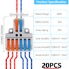 MELIFE 20PCS Lever Wire Connectors, 2 in 6 Out Quick