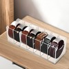Belt Organizer,Acrylic Belt Storage Holder with Compartments | Clear Belt
