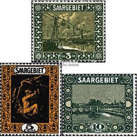 Saar 84-86 with hinge 1922 Landscapes (III) (Stamps for collectors)