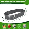 A ANLEOLIFE 6X2X1.5 ft Galvanized Raised Garden Beds Outdoor, Oval
