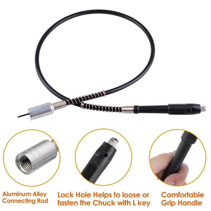 Flex Shaft Attachment Compatible with Dremel, Drill Rotary Tool Extension