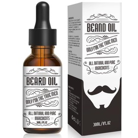 Beard Growth Oil for Men - Beard Conditioner Oil Rich in JOJOBA Oil & Sweet Almond Oil Multiple Natural Extracts - Beard Softener and Care-Strengthens & Moisturizes Beard (1 Fl Oz, Glamour Movement)