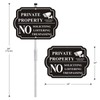 Adfitjo No Soliciting Sign for House with Stake, 10"x 14"/28"