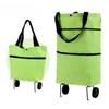 Foldable Wheeled Shopping Cart & Portable Hand Trolley Guruma Green 2ea